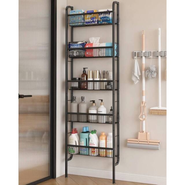 FORGEVIO Narrow Metal Storage Shelf, 5 Tier Bathroom Rack Organiser - image 1
