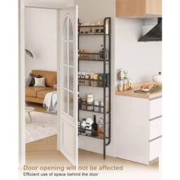 FORGEVIO Narrow Metal Storage Shelf, 5 Tier Bathroom Rack Organiser - thumbnail 6