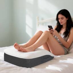 Lavio Leg Elevation Pillow Momory Foam Wedge Knee Hip Lower Back Pain Relief in White - thumbnail 3