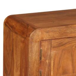 Berkfield Home TV Cabinet Solid Wood with Honey Finish 120x30x40 cm in Brown - Size: 120 x 30 x 40 cm - thumbnail 8