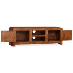 Berkfield Home TV Cabinet Solid Wood with Honey Finish 120x30x40 cm in Brown - Size: 120 x 30 x 40 cm - thumbnail 7