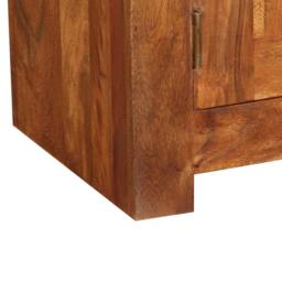 Berkfield Home TV Cabinet Solid Wood with Honey Finish 120x30x40 cm in Brown - Size: 120 x 30 x 40 cm - thumbnail 9