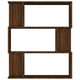 Berkfield Home Classic Book Cabinet/Room Divider Brown Oak 80x24x96 cm Engineere - Size: 80 x 24 x 96 cm - thumbnail 5