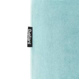 Wyld and Coco Mint Green Velvet Round Pouffe Ottoman Compact Footstool - thumbnail 5