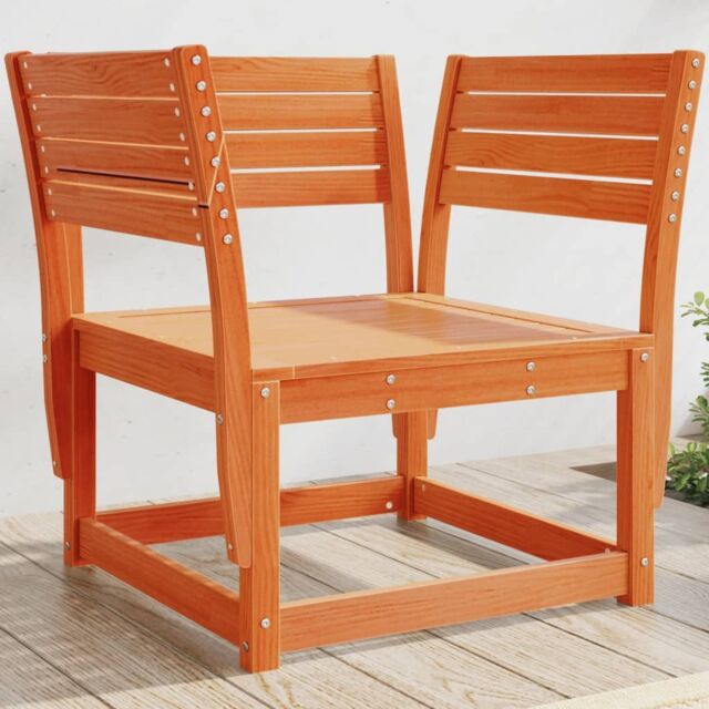 Berkfield Home Garden Chair Wax Brown Solid Wood Pine - image 1