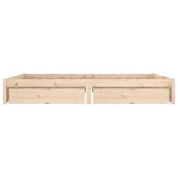 Berkfield Home Beautiful Bed Frame with Drawers 180x200 cm Super King Size in Light Brown - thumbnail 4