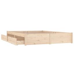 Berkfield Home Beautiful Bed Frame with Drawers 180x200 cm Super King Size in Light Brown - thumbnail 7