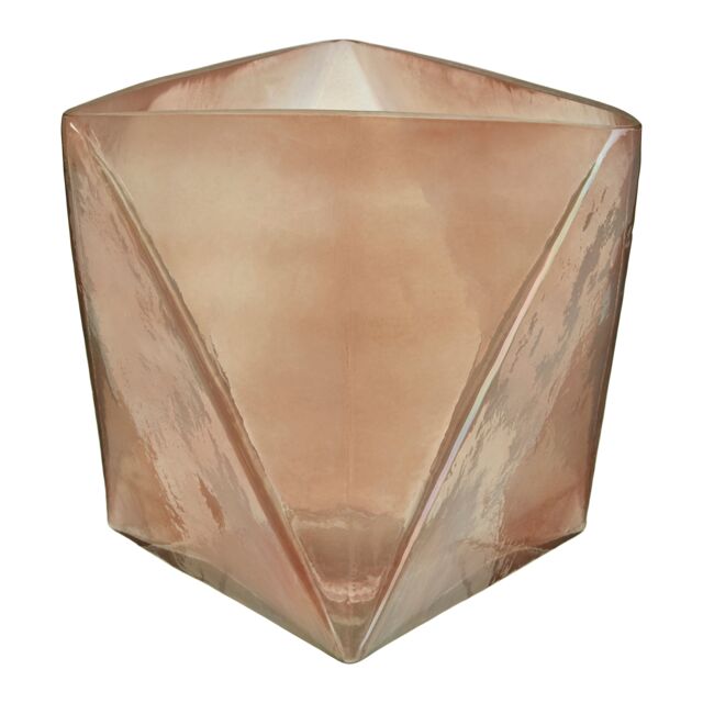 Orsina Rambia Large Pink Glass Candle Holder - image 1