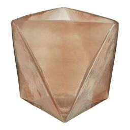 Orsina Rambia Large Pink Glass Candle Holder - thumbnail 6