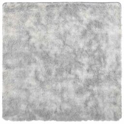 Berkfield Home Shaggy Rug High Pile NAVARRA Light Grey 240x240 cm Polyester - Size: Medium - thumbnail 2