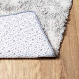 Berkfield Home Shaggy Rug High Pile NAVARRA Light Grey 240x240 cm Polyester - Size: Medium - thumbnail 6