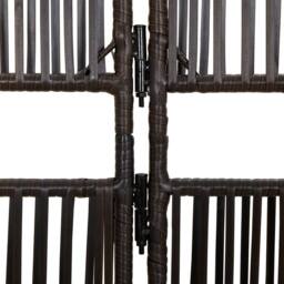 Berkfield Home Room Divider 6 Panels Brown Poly Rattan - thumbnail 7