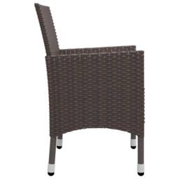 Berkfield Home Beautiful 5 Piece Garden Dining Set with Cushions Brown - thumbnail 7