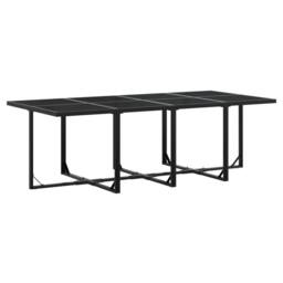 Berkfield Home Beautiful 13 Piece Garden Dining Set Black Poly Rattan - thumbnail 1