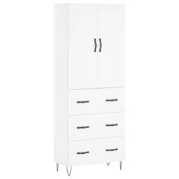 Berkfield Home Highboard White 69.5x34x180 cm Engineered Wood - thumbnail 2
