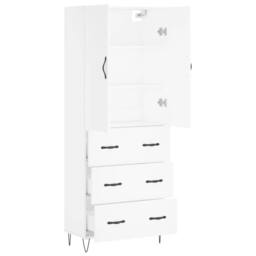 Berkfield Home Highboard White 69.5x34x180 cm Engineered Wood - thumbnail 4