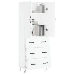 Berkfield Home Highboard White 69.5x34x180 cm Engineered Wood - thumbnail 3