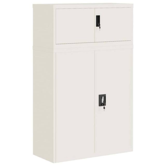 Berkfield Home File Cabinet White 90x40x145 cm Steel - Size: 90 x 40 x 145 cm - image 1