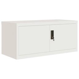 Berkfield Home File Cabinet White 90x40x145 cm Steel - Size: 90 x 40 x 145 cm - thumbnail 3