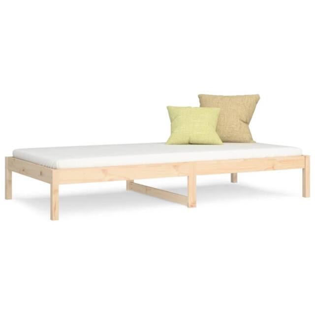 Berkfield Home Day Bed without Mattress 90x190 cm Single Single Solid Wood Pine in Light Tan - image 1