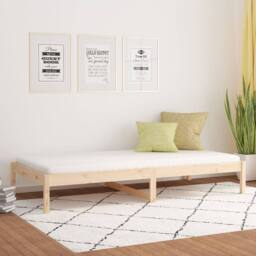 Berkfield Home Day Bed without Mattress 90x190 cm Single Single Solid Wood Pine in Light Tan - thumbnail 2