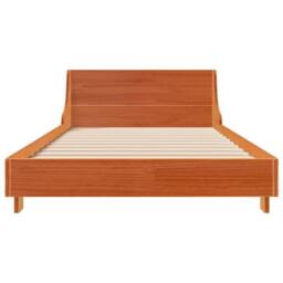 Berkfield Home Modern Bed Frame without Mattress Wax Brown 90x200 cm Solid Wood Pine - thumbnail 4