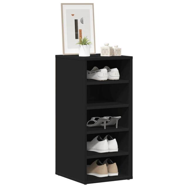 Berkfield Home Shoe Cabinet Black 31.5x35x70 cm Engineered Wood - image 1
