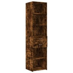 Berkfield Home Highboard Smoked Oak 45x42.5x185 cm Engineered Wood in Brown - thumbnail 2