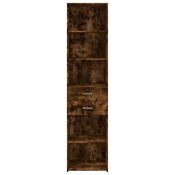 Berkfield Home Highboard Smoked Oak 45x42.5x185 cm Engineered Wood in Brown - thumbnail 4
