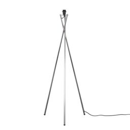 ValueLights Camden Polished Chrome Metal Stem Tripod Floor Lamp Base in Metallic Silver - thumbnail 6