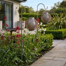 Garden Greatness Forli Solar Flaming Garden Lantern Twin Pack - Size: 2 Pack - thumbnail 2
