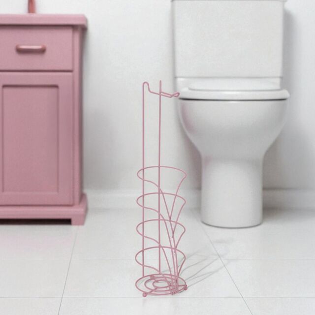 Showerdrape Vertu Chrome Toilet Roll Holder & Spare Combo in Pink - image 1