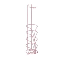 Showerdrape Vertu Chrome Toilet Roll Holder & Spare Combo in Pink - thumbnail 3