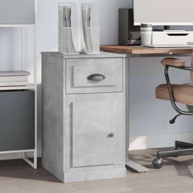 Berkfield Home Side Cabinet with Drawer Concrete Grey 40x50x75 cm Engineered Wood - Size: 40 x 50 x 75 cm - image 1