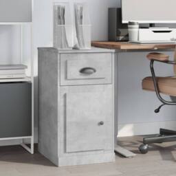 Berkfield Home Side Cabinet with Drawer Concrete Grey 40x50x75 cm Engineered Wood - Size: 40 x 50 x 75 cm - thumbnail 1