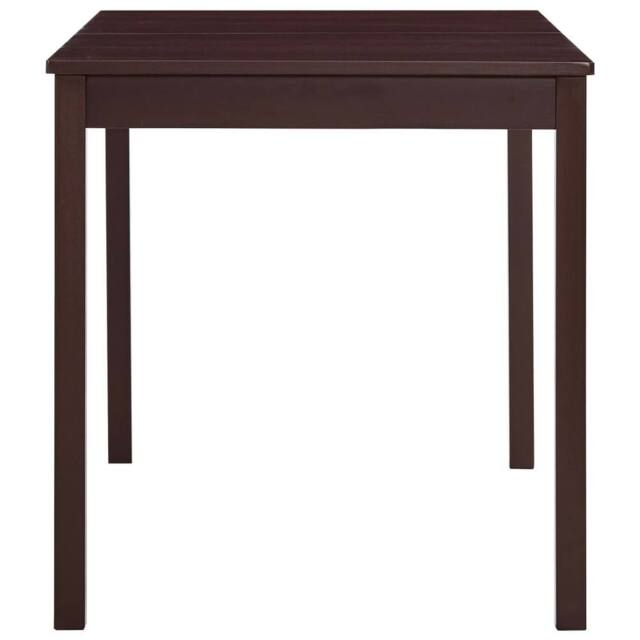 Berkfield Home Elegant Dining Table Dark Brown 140x70x73 cm Pinewood - Size: 140 x 70 x 73 cm - image 1