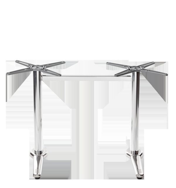netfurniture Aluminium All Weather Table Base - Twin - Height - 730 Mm in Silver