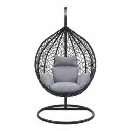 Alivio Big Basket Hanging Egg Chair with Grey Cushion (195 x 120 cm) - Size: 195 x 120 cm - thumbnail 1