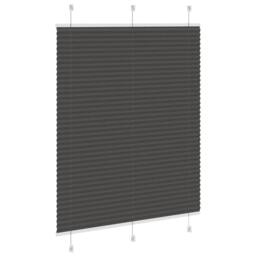 Berkfield Home Pleated Blind Black 105x100 cm Fabric Width 104.4 cm Polyester - thumbnail 4