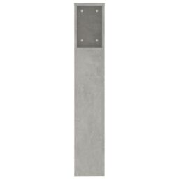 Berkfield Home Headboard Cabinet Concrete Grey 200x18.5x104.5 cm - thumbnail 4
