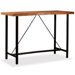 Berkfield Home Beautiful Bar Table Solid Acacia Wood 150x70x107 cm in Brown - Size: 150 x 70 x 107 cm - thumbnail 9