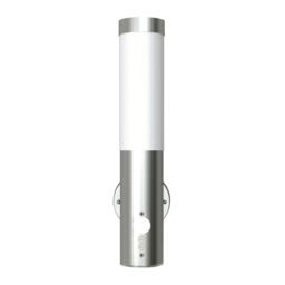 Berkfield Home Outdoor Wall Lamp with Motion Detector Stainless Steel in Silver