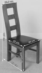 Thats Furniture Dakot 127 x 82cm Oak Small Dining Table & 4 Yale Chairs in Brown - Size: 127 x 82 cm - thumbnail 9