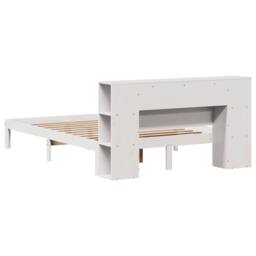 Berkfield Home Decorative Bookcase Bed without Mattress White 140x200cm Solid Wo - Size: 140x200 cm - thumbnail 8