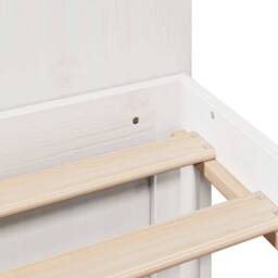 Berkfield Home Decorative Bookcase Bed without Mattress White 140x200cm Solid Wo - Size: 140x200 cm - thumbnail 9