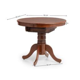 Cheshire Canterbury 120cm Round to Oval Extending Dining Table - Mahogany in Brown - thumbnail 5