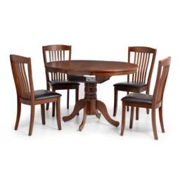Cheshire Canterbury 120cm Round to Oval Extending Dining Table - Mahogany in Brown - thumbnail 7
