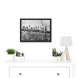 Artery8 Lunch Atop A Skyscraper New York City 1932 Iconic Photo Artwork Framed Wall Art Print A4 in Black - thumbnail 2