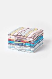 Homescapes Cotton Multicoloured Stripe Floor Cushion - Size: 40 cm x 40 cm - thumbnail 6