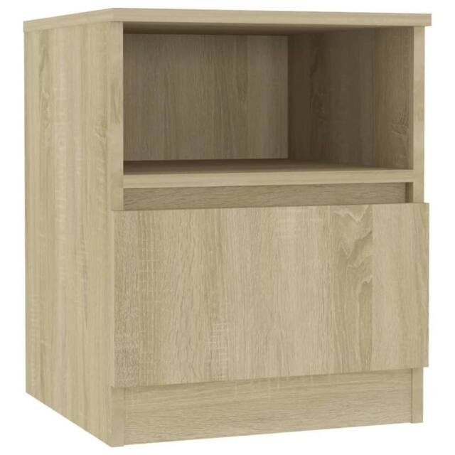 Berkfield Home Bed Cabinet Sonoma Oak 40x40x50 cm Engineered Wood in Tan - Size: 40 x 40 x 50 cm - image 1